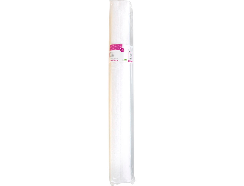 PAPEL CREPE FLORISTA LIDERPAPEL 50 CM X 2,5 M 85GR BRANCO
