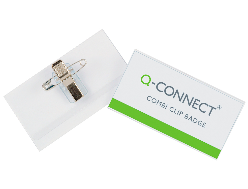 IDENTIFICADOR Q-CONNECT COM MOLA E ALFINETE KF17457 40X75 MM