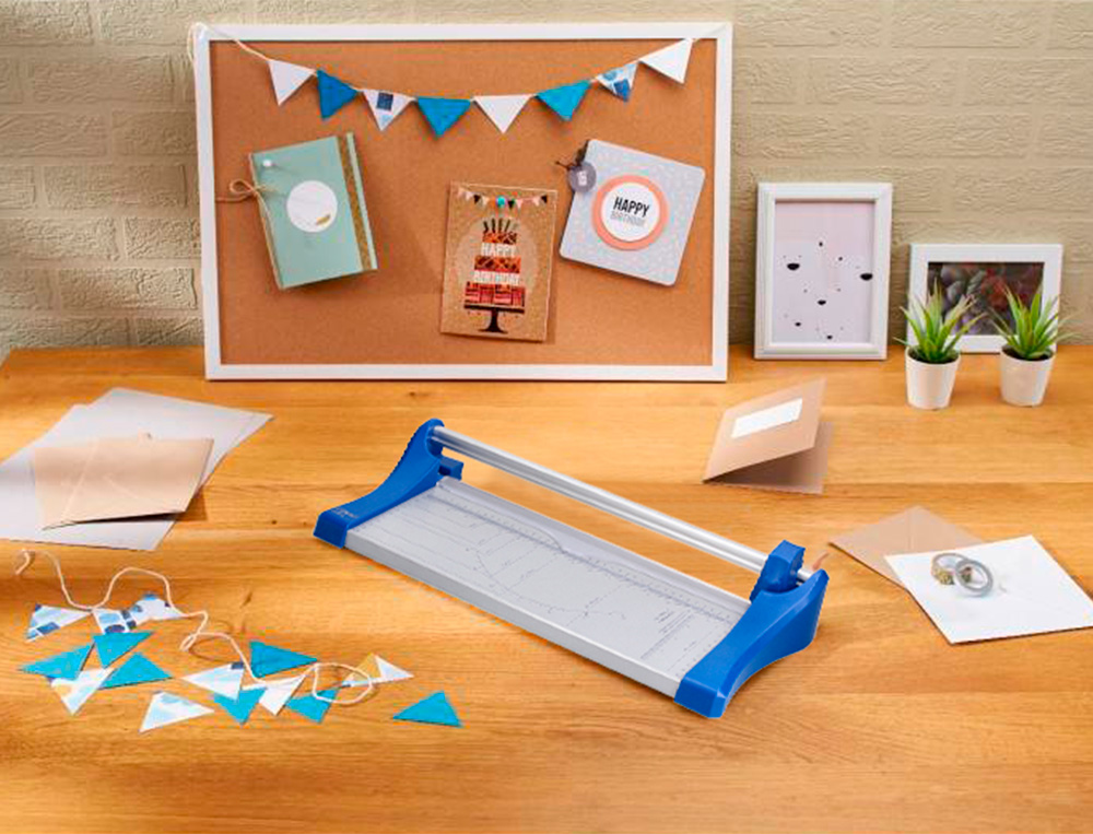 CISALHA Q-CONNECT METALICA DE ROLO DE 32 CM COM BASE DE ALUMINIO