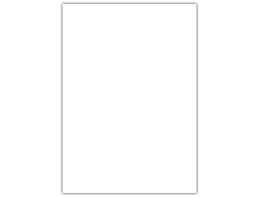 CARTOLINA LIDERPAPEL 50X65 CM 180 GR BRANCO PACK DE 25 UNIDADES
