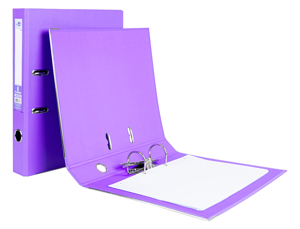 PASTA DE ARQUIVO DE ALAVANCA LIDERPAPEL DOCUMENTA PVC FOLIO LOMBADA 52 MM LILAS
