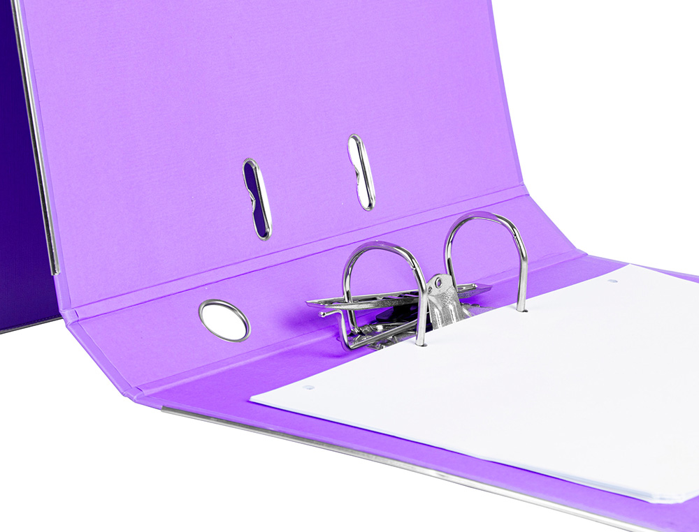 PASTA DE ARQUIVO DE ALAVANCA LIDERPAPEL DOCUMENTA PVC FOLIO LOMBADA 52 MM LILAS
