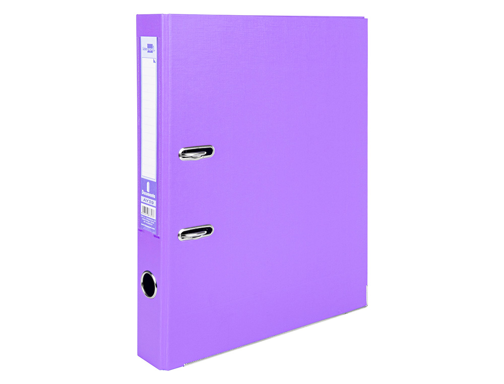 PASTA DE ARQUIVO DE ALAVANCA LIDERPAPEL DOCUMENTA PVC FOLIO LOMBADA 52 MM LILAS