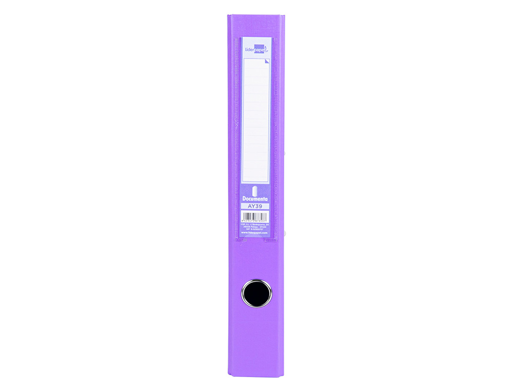 PASTA DE ARQUIVO DE ALAVANCA LIDERPAPEL DOCUMENTA PVC FOLIO LOMBADA 52 MM LILAS
