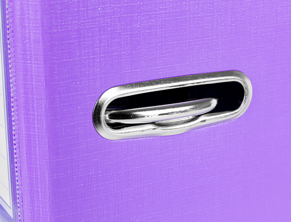 PASTA DE ARQUIVO DE ALAVANCA LIDERPAPEL DOCUMENTA PVC FOLIO LOMBADA 52 MM LILAS