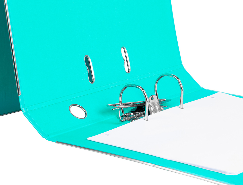 PASTA DE ARQUIVO DE ALAVANCA LIDERPAPEL DOCUMENTA PVC FOLIO LOMBADA 52 MM VERDE CLARO