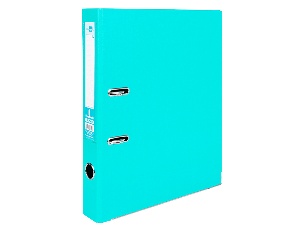 PASTA DE ARQUIVO DE ALAVANCA LIDERPAPEL DOCUMENTA PVC FOLIO LOMBADA 52 MM VERDE CLARO