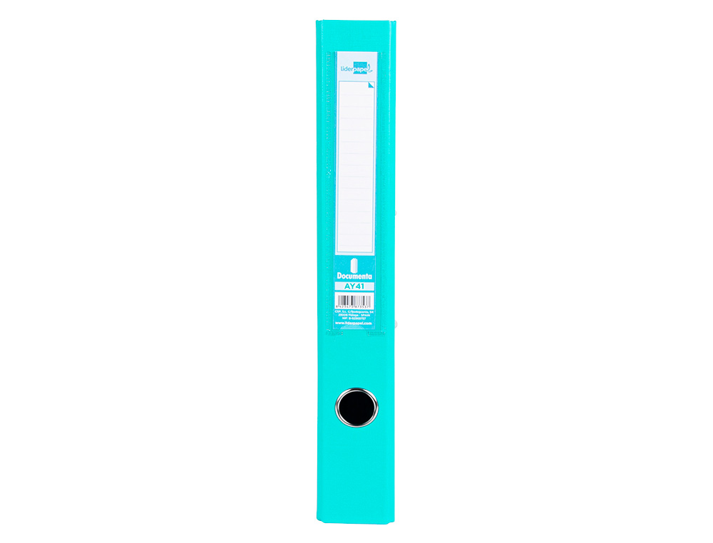 PASTA DE ARQUIVO DE ALAVANCA LIDERPAPEL DOCUMENTA PVC FOLIO LOMBADA 52 MM VERDE CLARO