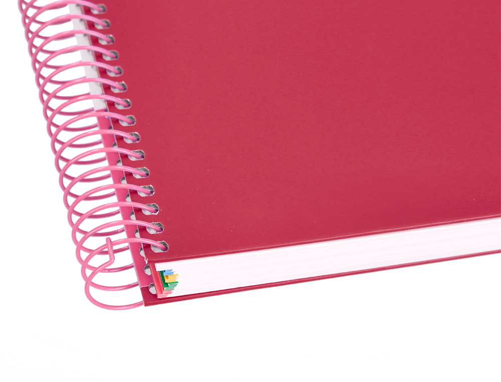 CADERNO ESPIRAL DIN A4 ANTARTIK CAPA FORRADA 120 F 100 GR QUADRICULA 5MM 5 BANDAS COR FRAMBOESA