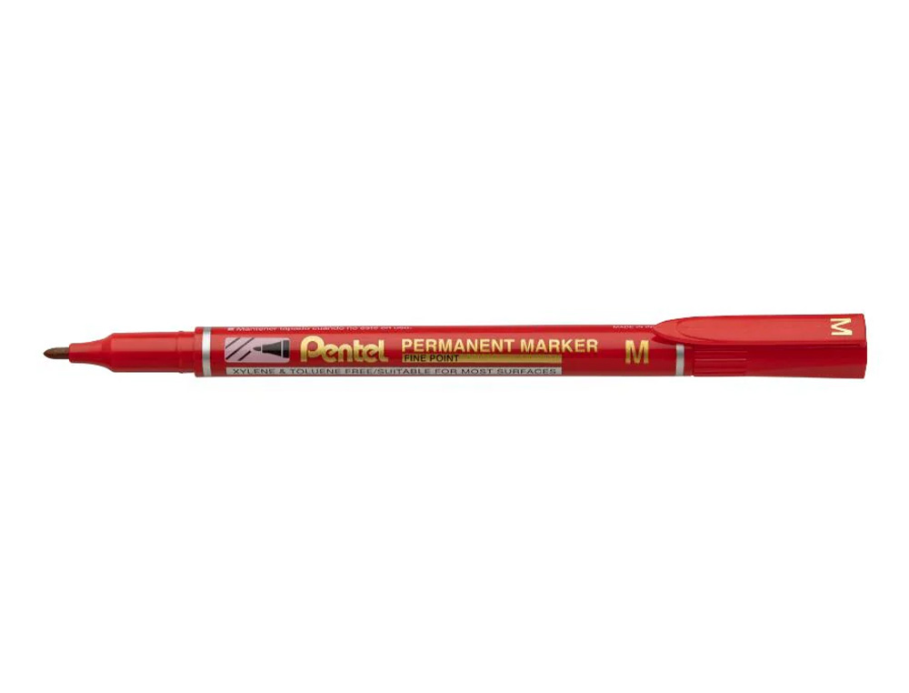 MARCADOR PENTEL PARA ACETATO RETROPROJECAO PERMANENTE NM470 PONTA GROSSA DE 2,4 MM COR VERMELHO