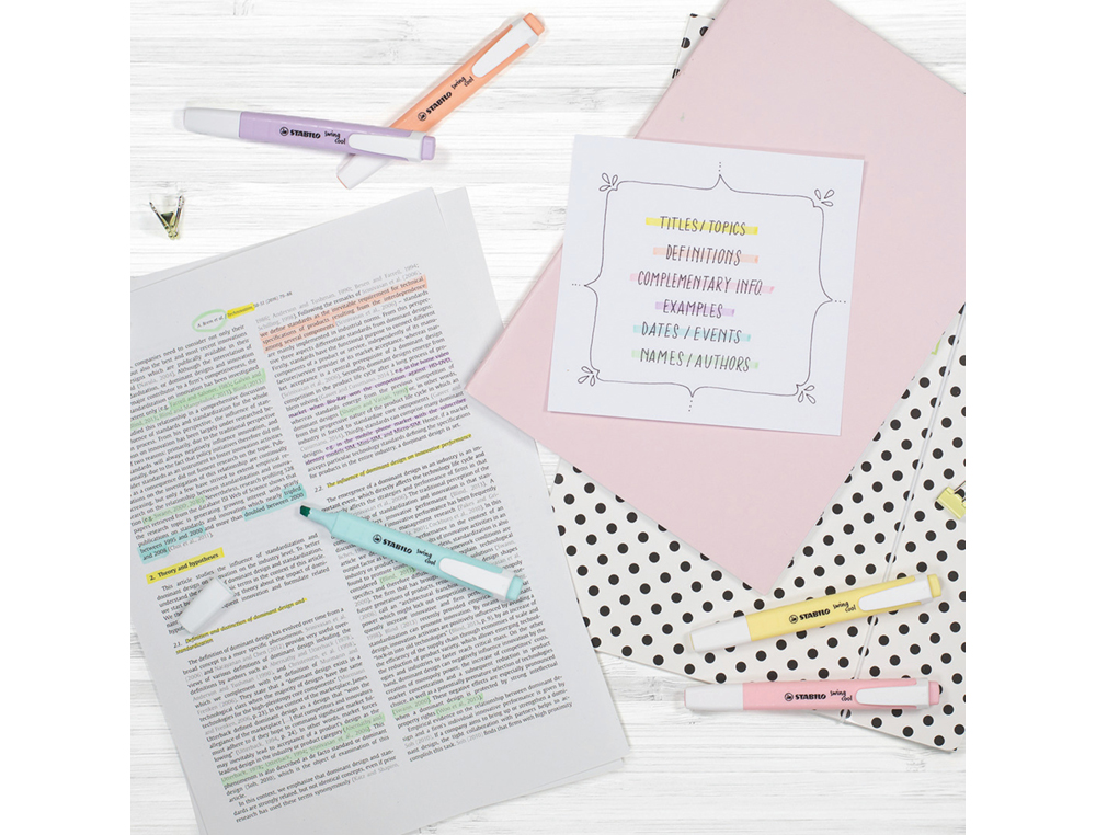 MARCADOR FLUORESCENTE STABILO SWING COOL PASTEL FUCSIA GELADO