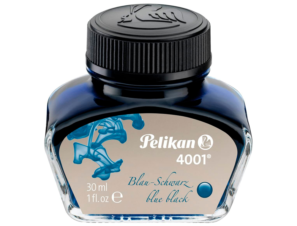 TINTA PELIKAN 4001 , 30 ML PRETO/AZUL