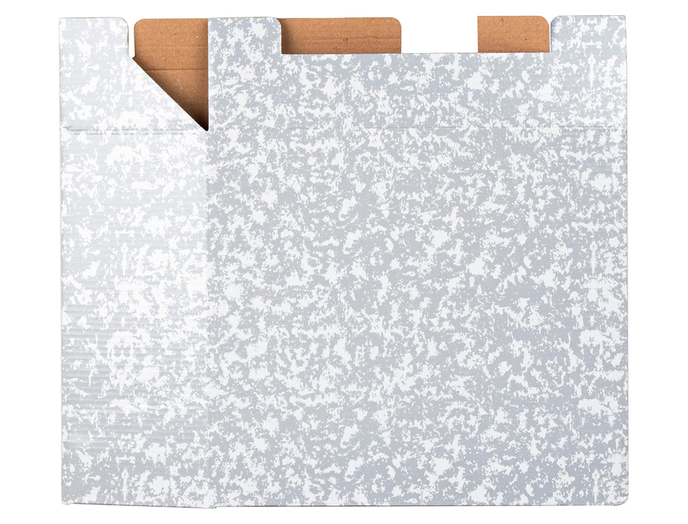 CAIXA PARA PASTA DE ARQUIVO LIDERPAPEL CLASSIC RED QUARTO MARMOREADA CINZA