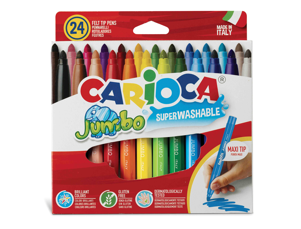 MARCADOR JUMBO CARIOCA 24 UNIDADES