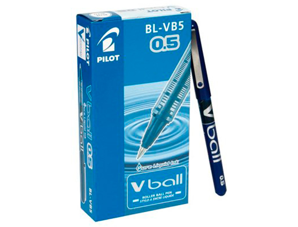 MARCADOR PILOT ROLLER V-BALL AZUL 0.5 MM