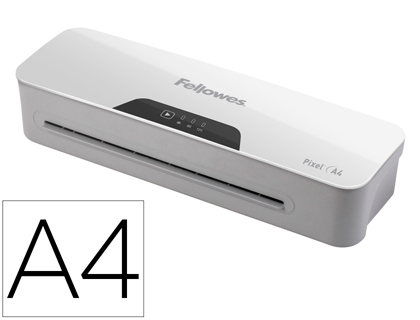 PLASTIFICADORA FELLOWES PIXEL DIN A4 2 ROLOS SISTEMA ANTI-ENCRAVAMENTO DESLIGA AUTOMATICAMENTE ATE 125 MICRONS