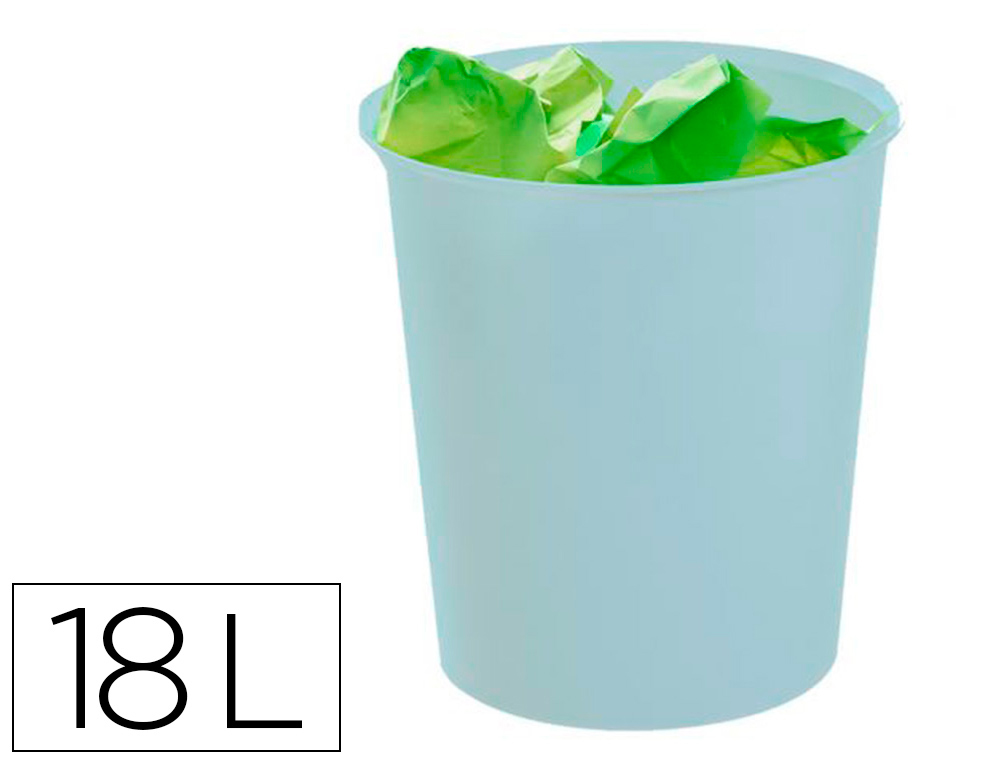 CESTO DE PAPEIS ARCHIVO 2000 ECOGREEN PLASTICO 100% RECICLAVEL 18 LITROS COR AZUL PASTEL