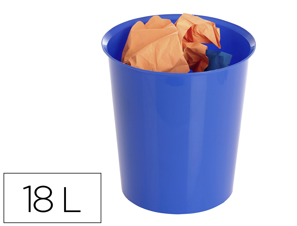 CESTO DE PAPEIS PLASTICO ARCHIVO 2000 ECOGREEN 100% RECICLADO 18 LITROS COR AZUL 290X310 MM