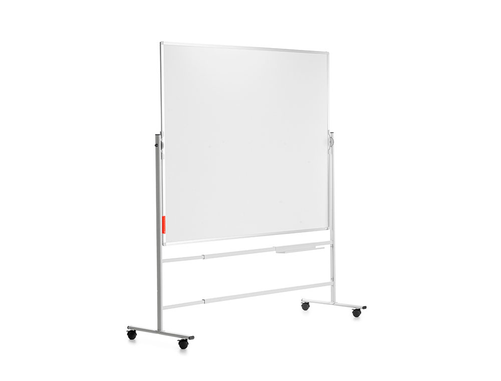 QUADRO BRANCO ROCADA GIRATORIO DUPLA FACE MAGNETICO ACO LACADO 120X90 CM
