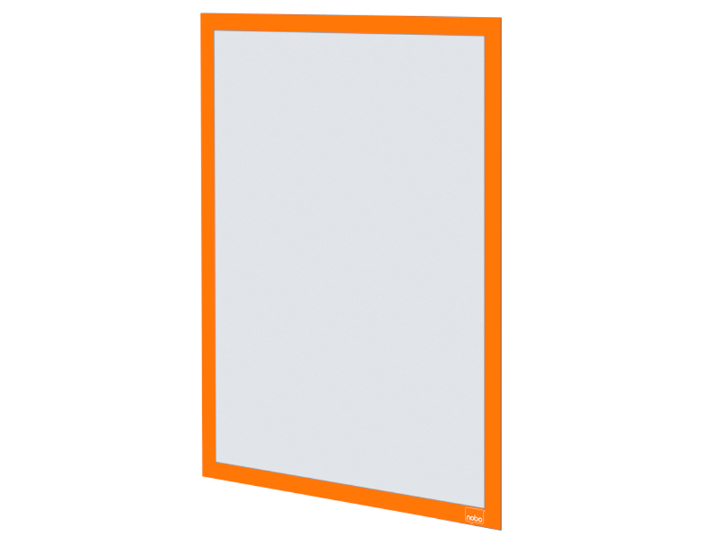 MOLDURA PORTA ANUNCIOS NOBO DIN A3 MOLDURA MAGNETICA AUTO ADESIVA COR LARANJA PACK DE 2 UNIDADES