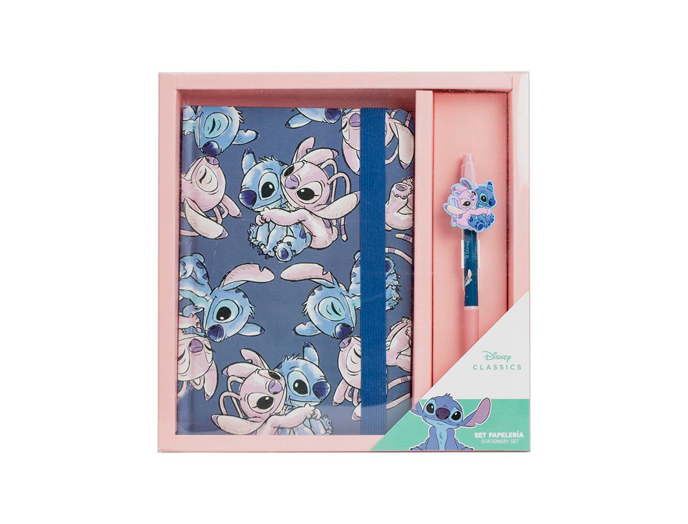 CONJUNTO DE ARTIGOS PAPELARIA CERDA ESFEROGRAFICA STITCH 2 PECAS