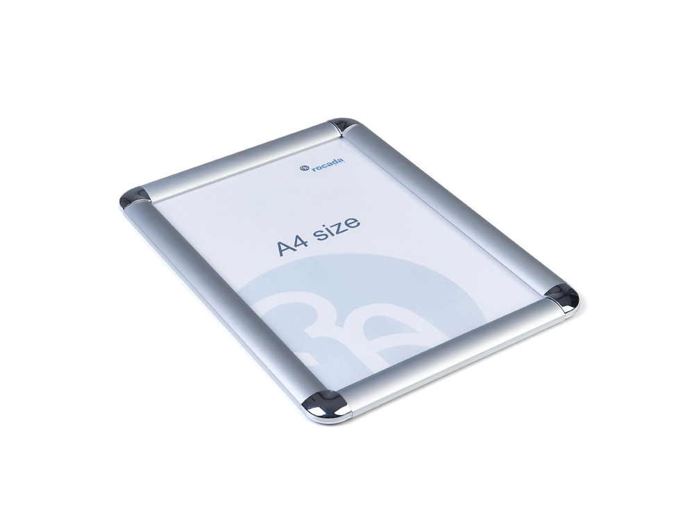 MARCO PORTA ANUNCIOS ROCADA CLIP DIN A4 MARCO DE ALUMINIO ANODIZADO 21X29,7 CM