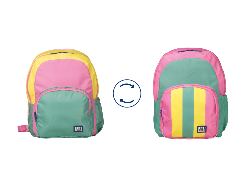 MOCHILA OXFORD REVERSIVEL 130 X 300 X 385 MM BUBBLE GUM