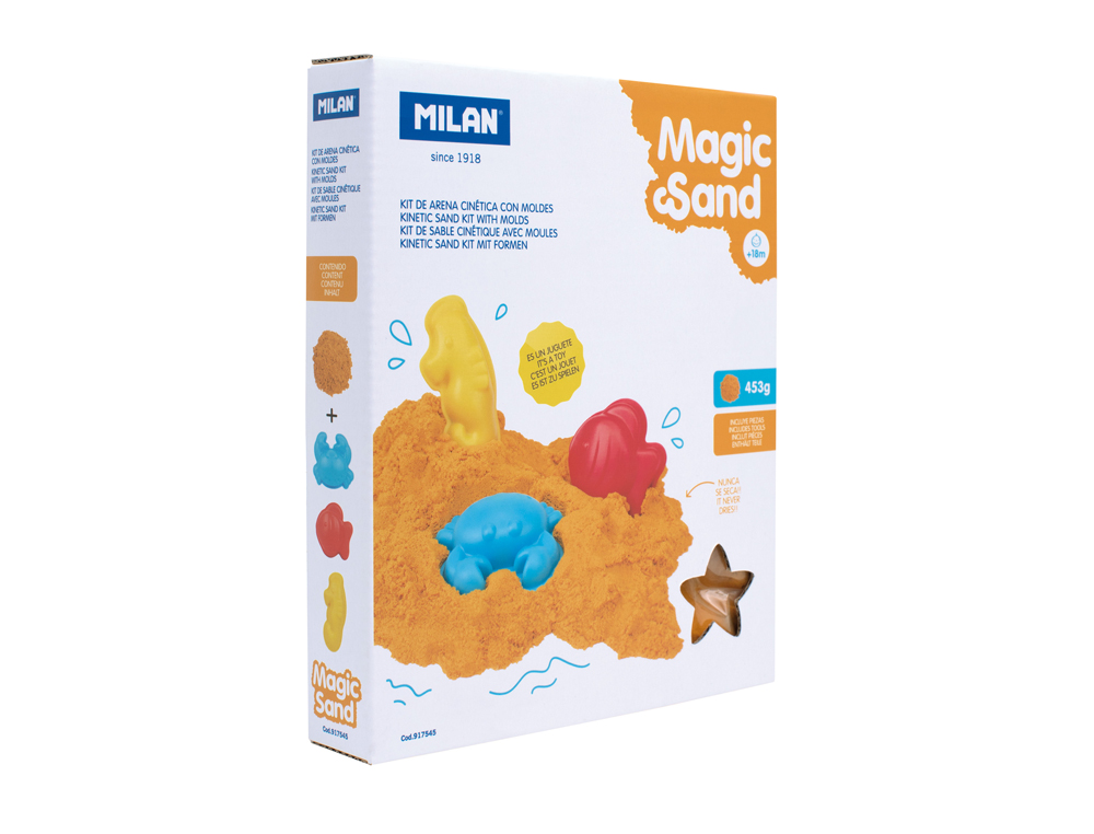 JOGO MILAN MAGIC SAND AREIA CINETICA COM TRES MOLDES