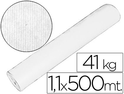 PAPEL KRAFT BRANCO 1,10 MT X 500 MT 41 KG