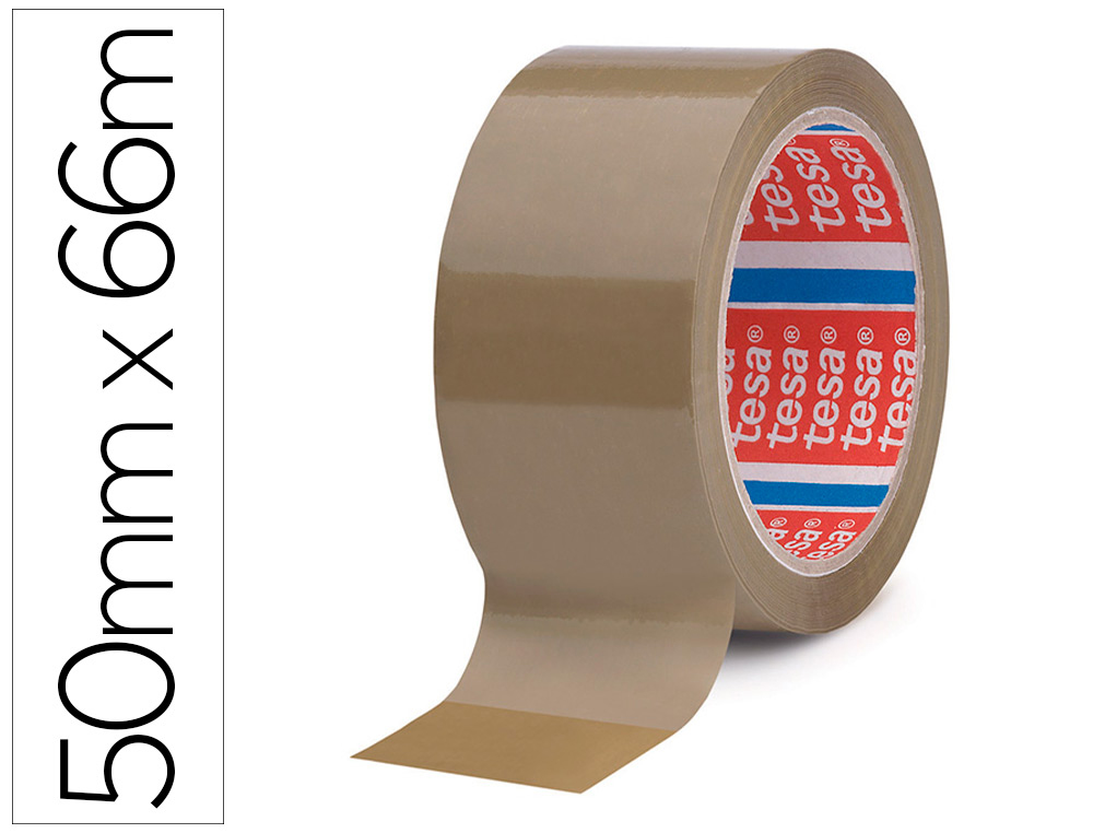 FITA ADESIVA TESA POLIPROPILENO CASTANHA 66MTX 50 MM