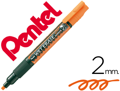 MARCADOR PENTEL GIZ SMW26 WET ERASE LARANJA
