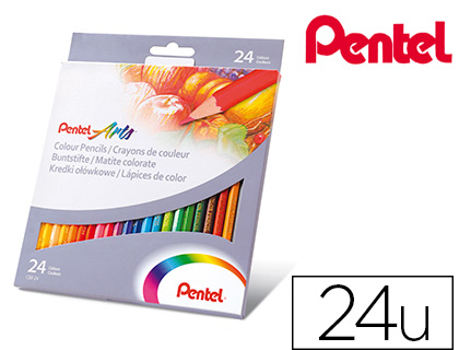 LAPIS DE COR PENTEL CAIXA COM 24 UNIDADES