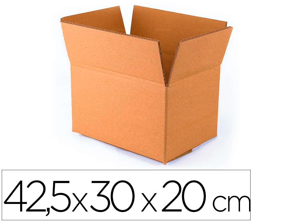 CAIXA PARA EMBALAR Q-CONNECT FUNDO AUTOMATICO MEDIDAS 425X300X200 MM ESPESSURA CARTAO 3 MM