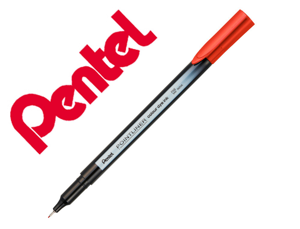 MARCADOR PENTEL DE FIBRA POINTLINER VERMELHO 0,4 MM