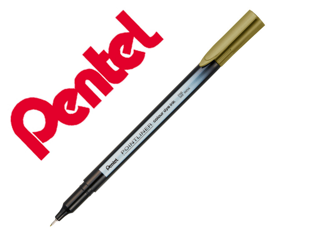 MARCADOR PENTEL DE FIBRA POINTLINER CASTANHO DOURADO 0,4 MM