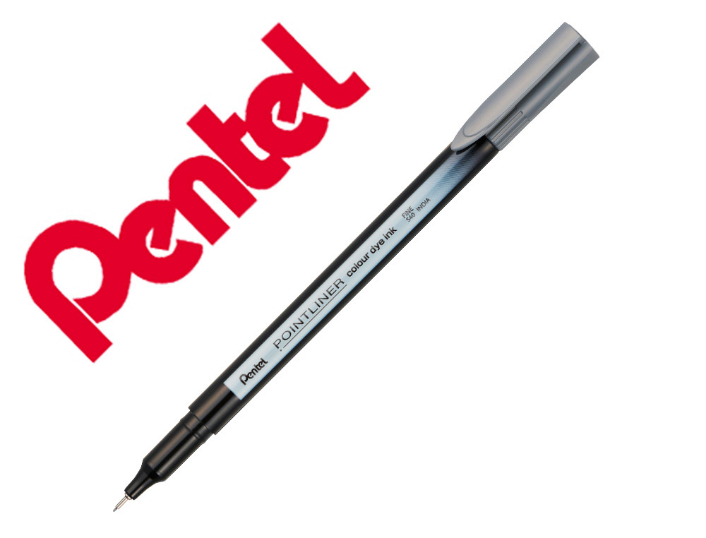 MARCADOR PENTEL DE FIBRA POINTLINER CINZA 0,4 MM