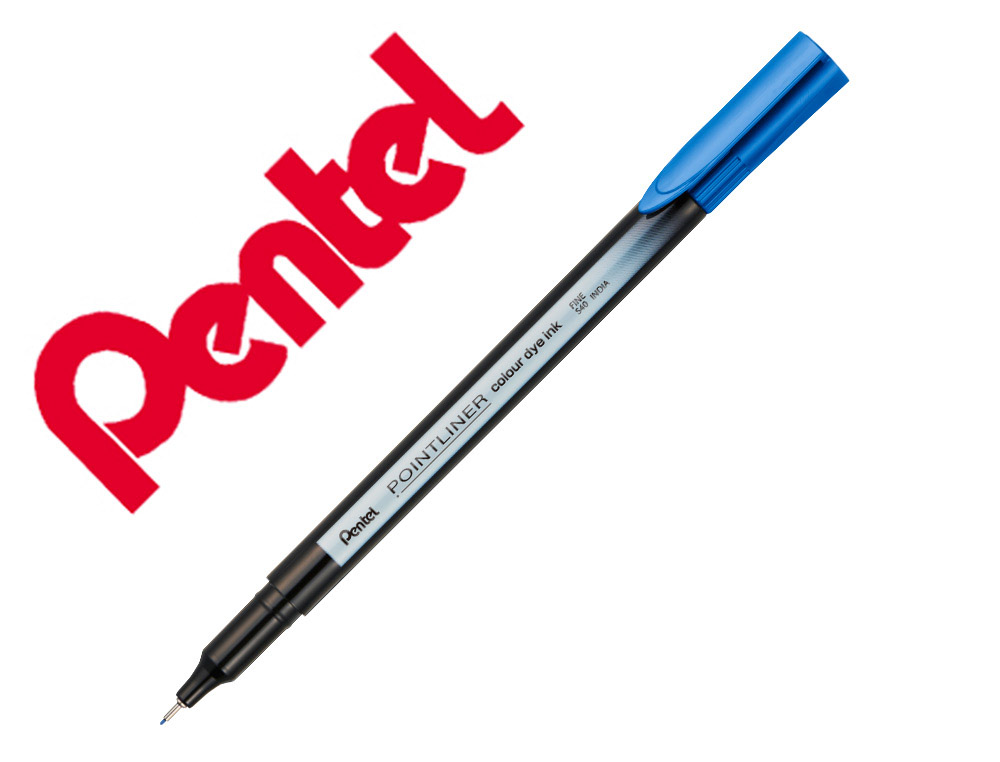 MARCADOR PENTEL DE FIBRA POINTLINER AZUL VITORIA 0,4 MM
