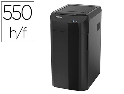 DESTRUIDORA DE DOCUMENTOS FELLOWES AUTOMAX 550C CAPACIDADE DE CORTE 550 FOLHAS PARTICULAS DESTROI AGRAFES CLIPS E CARTOE