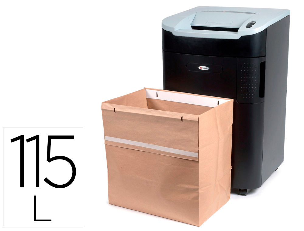 BOLSA DE RESIDUOS REXEL RECICLAVEL PARA DESTRUIDORAS GAMA RL CAPACIDADE 115 L PACK DE 50 UNIDADES 330X510X490 MM