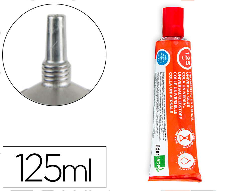 COLA LIDERPAPEL UNIVERSAL TRANSPARENTE 125 ML