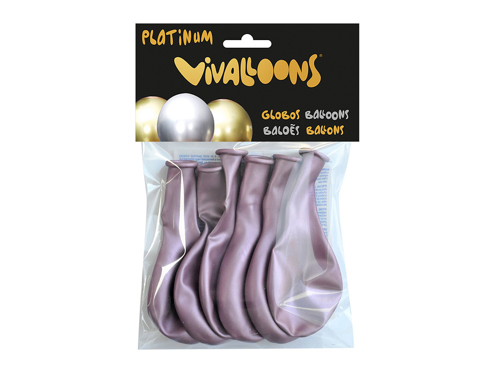 BALAO 100% LATEX BIODEGRADAVEL ROSA BLISTER DE 6 UNIDADES
