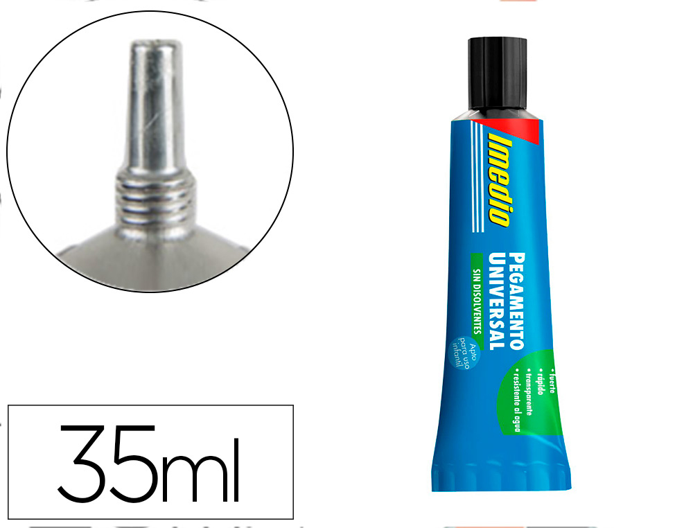 COLA IMEDIO UNIVERSAL SEM SOLVENTES TRANSPARENTE BANDA AZUL 35 ML
