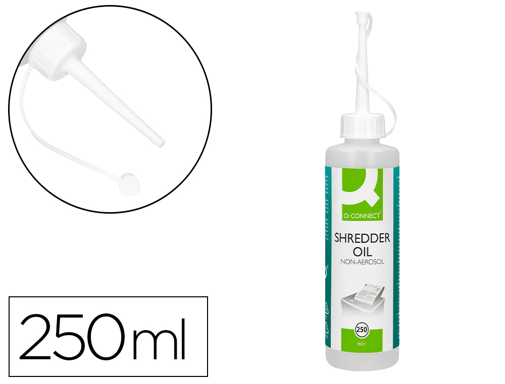 OLEO LUBRIFICANTE Q-CONNECT PARA DESTRUIDORA DE DOCUMENTOS 250 ML
