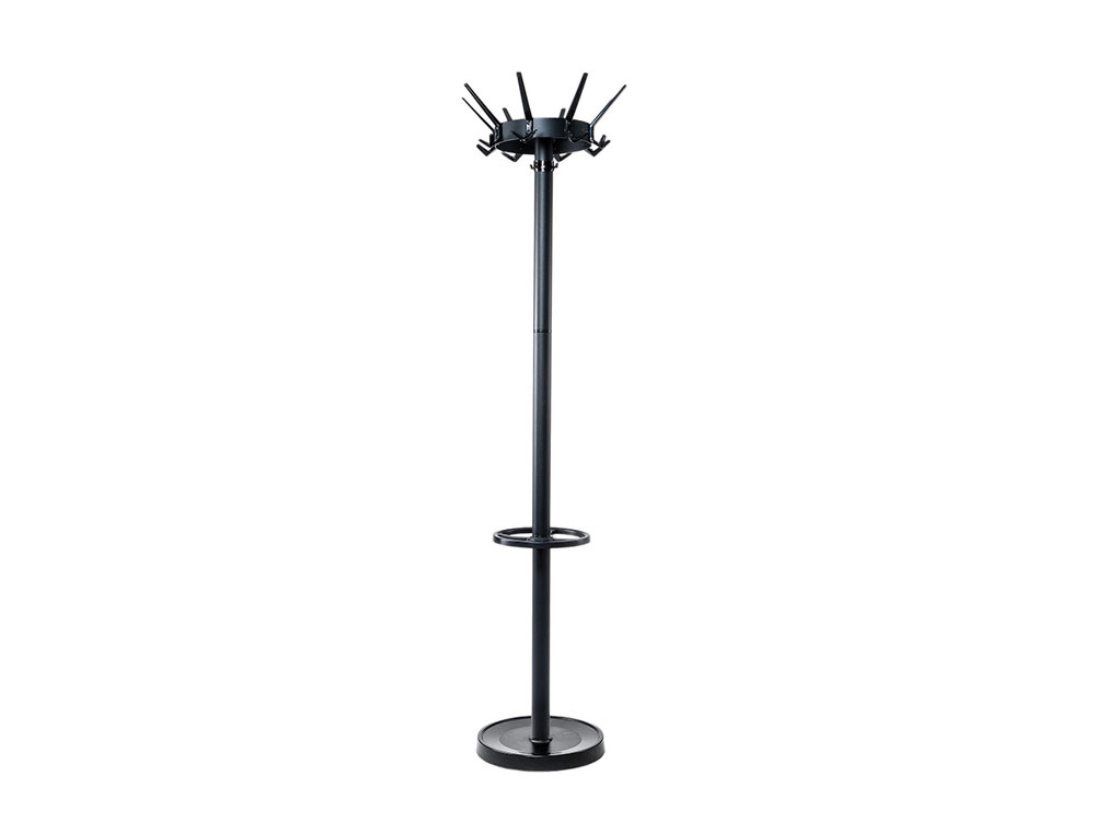 CABIDE ROCADA MAULCALIGO 32 SUPORTES COM PORTA GUARDA CHUVAS COR PRETO 460X460X1752 MM