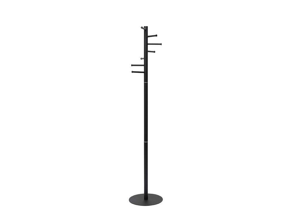 CABIDE ROCADA MAULCAURUS 7 SUPORTES COR PRETO 350X350X1770 MM