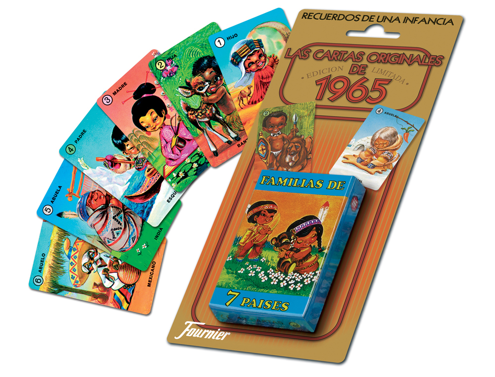 BARALHO DE CARTAS FOURNIER INFANTIL FAMILIAS DE 7 PAISES