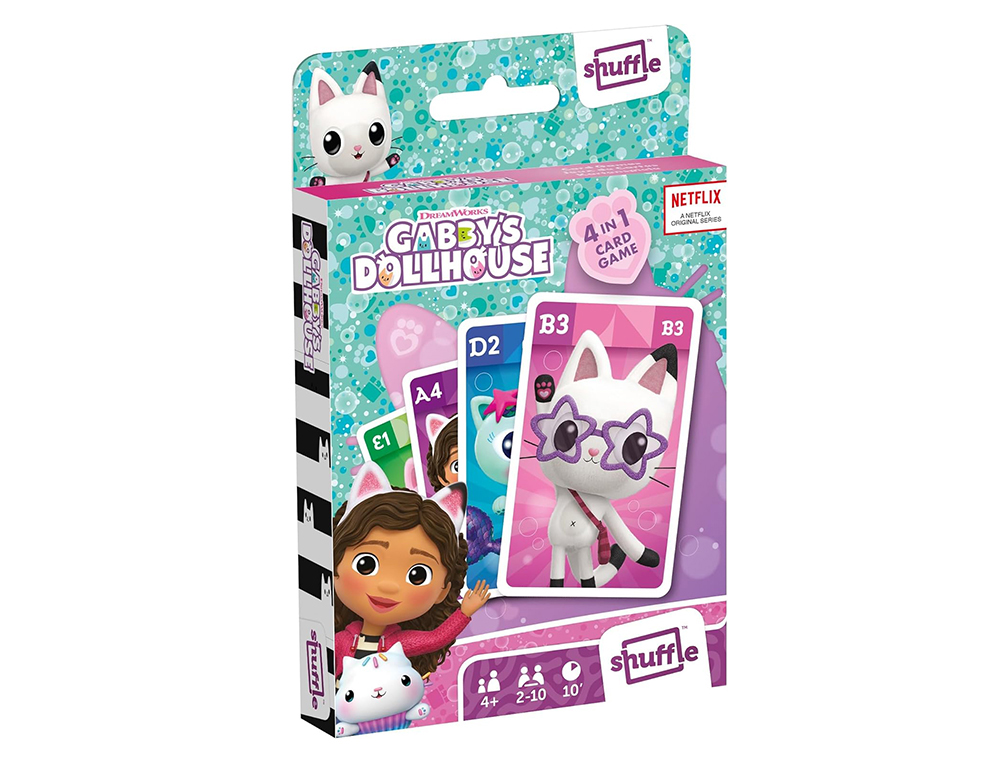 BARALHO DE CARTAS FOURNIER SHUFFLE INFANTIL GABBY'S DOLLHOUSE