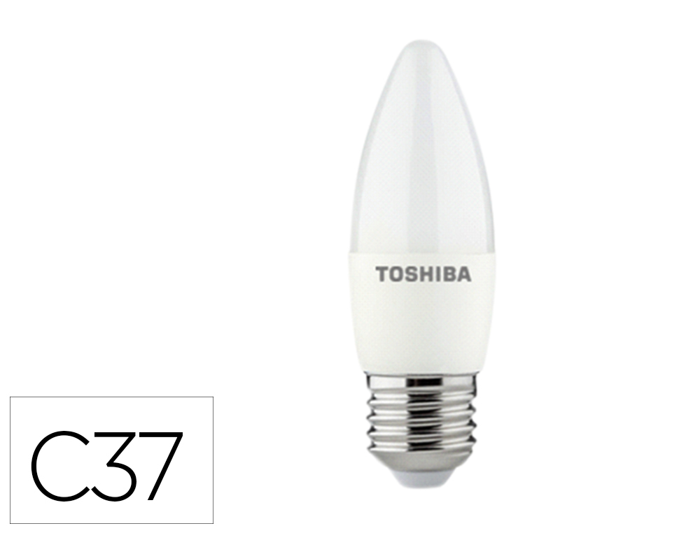 LAMPADA LED TOSHIBA C37 E27 5W 3000K LUZ FRIA
