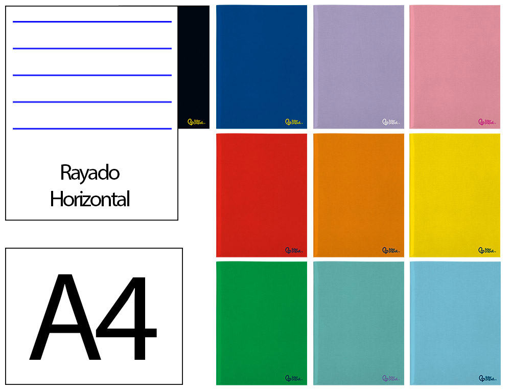 CADERNO AGRAFADO LIDERPAPEL SMART A4 48 FOLHAS 75 GR PAUTADO COM DUPLA MARGEM CORES SORTIDAS