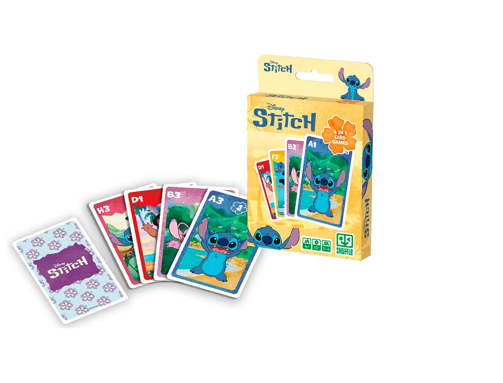 BARAJA DE CARTAS SHUFFLE INFANTIL STITCH
